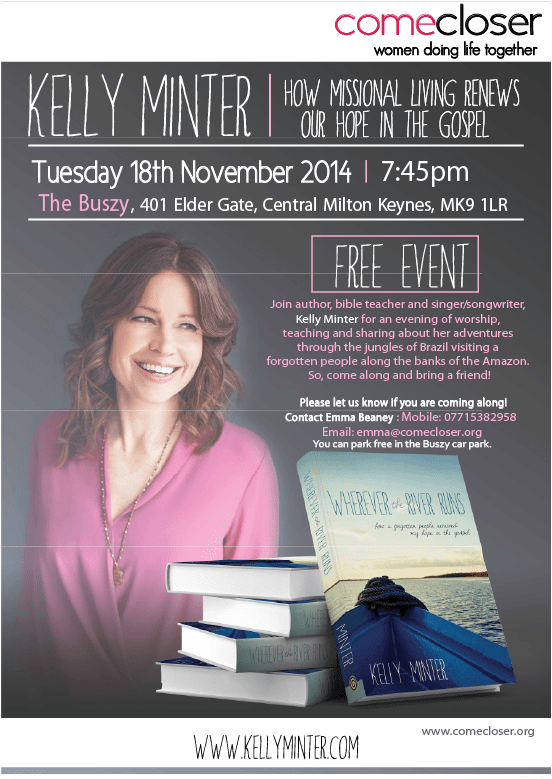 Kelly Minter is the guest speaker at Come Closer!